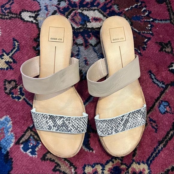 Dolce Vita Slides with Reptile Print Band sz 10 - Picture 7 of 7